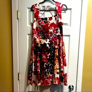 New York & Company Floral Fit and Flare Dress